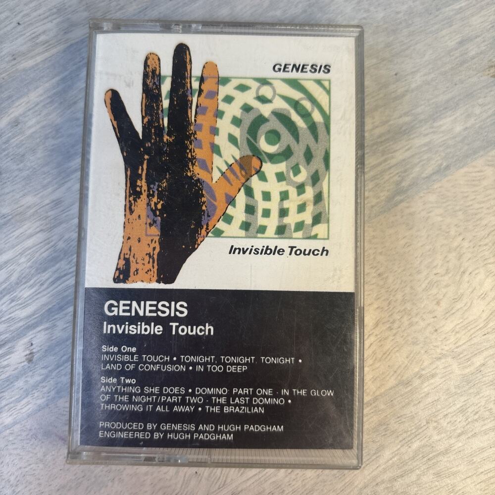 Genesis Invisible Touch Cassette Tape 1986 Atlantic Phil Collins Classic Rock